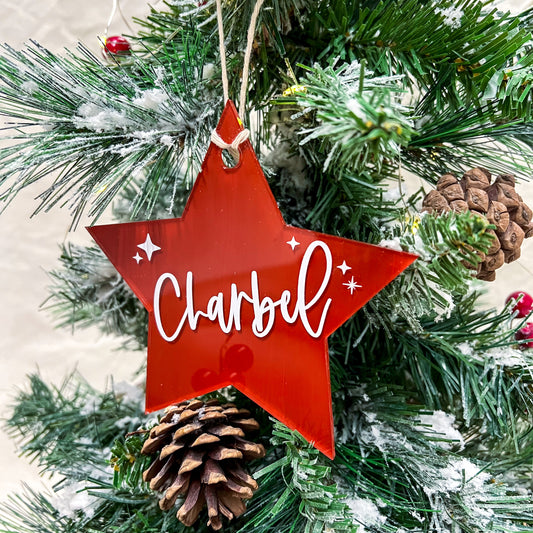 STAR PAINTED ORNAMENT | Personalized | Multiple Colors