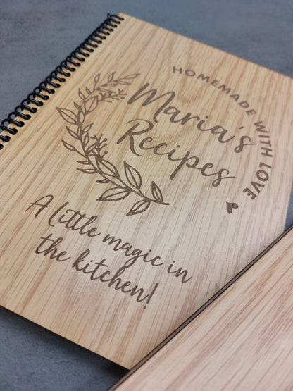 PERSONALIZED WOODEN RECIPE BOOKLET