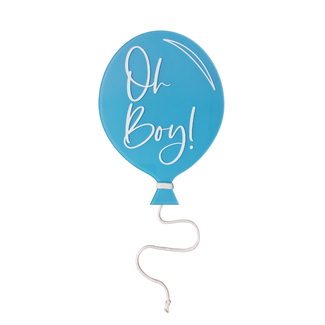 OH BOY! BALLOON Birth Announcement | CUSTOMIZED | Multiple Colors