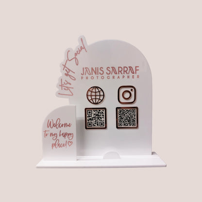 QR CODE BUSINESS SOCIAL MEDIA SIGN | CUSTOMIZED | Multiple Colors