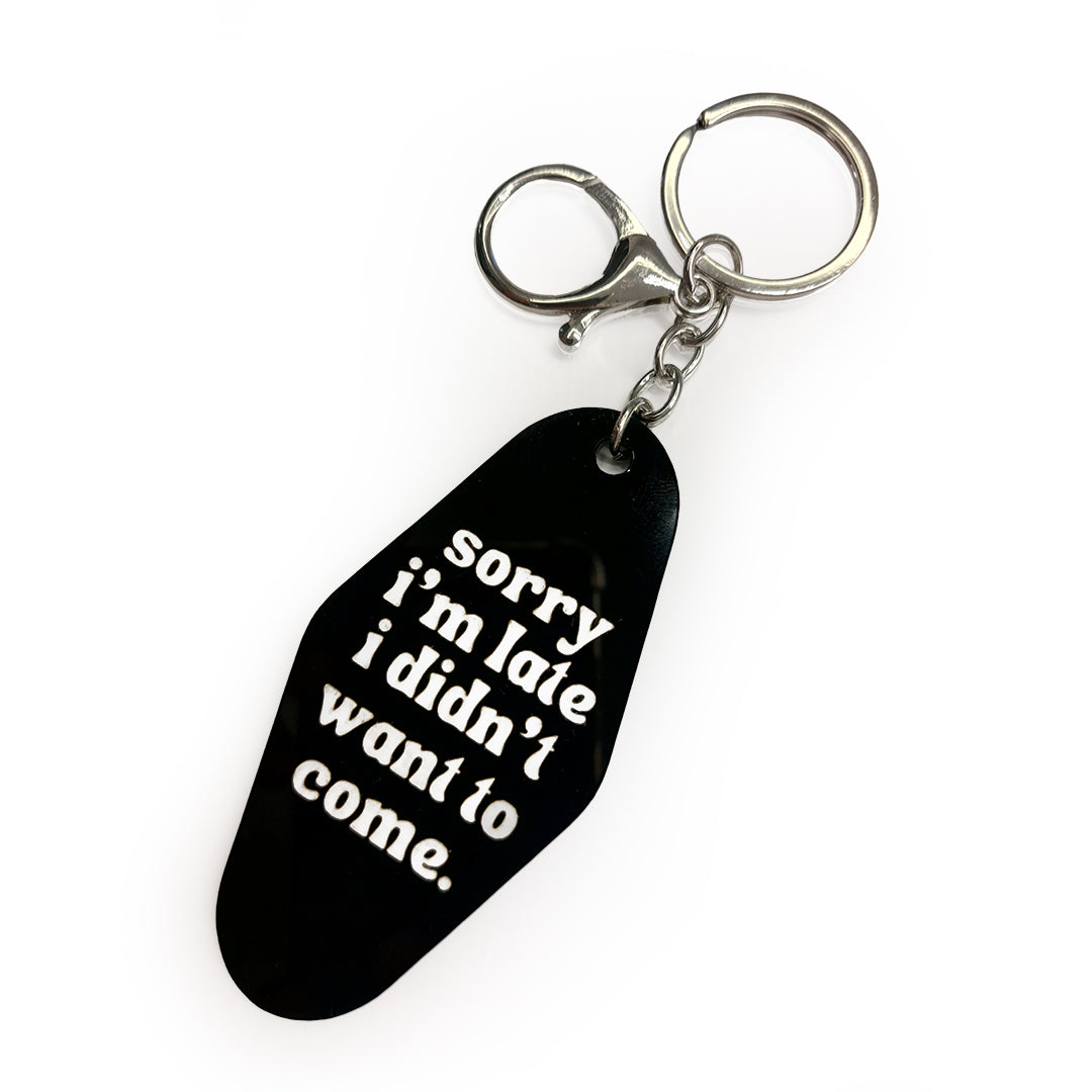 SORRY I'M LATE KEYCHAIN