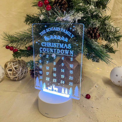 CHRISTMAS COUNTDOWN NIGHT LIGHT