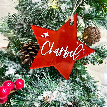 STAR PAINTED ORNAMENT | Personalized | Multiple Colors