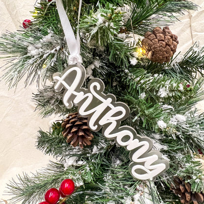 INDIVIDUAL LAYERED NAME ORNAMENT